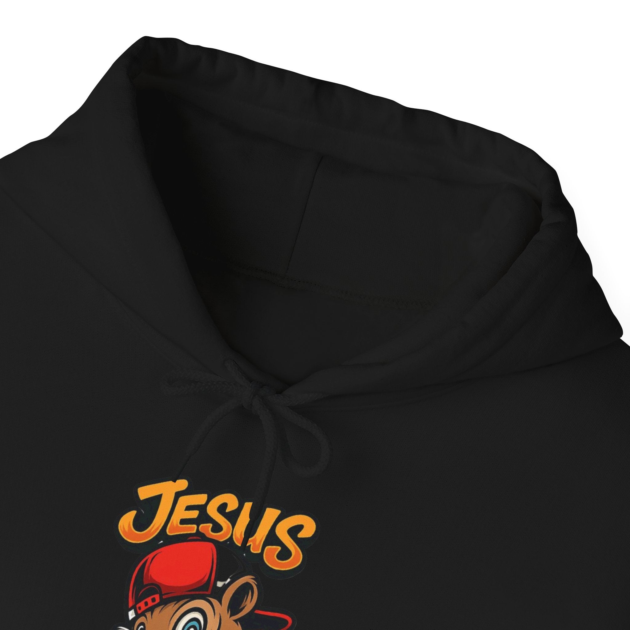 Jesus Saves Hoodie — Retro Cartoon Faith Pullover