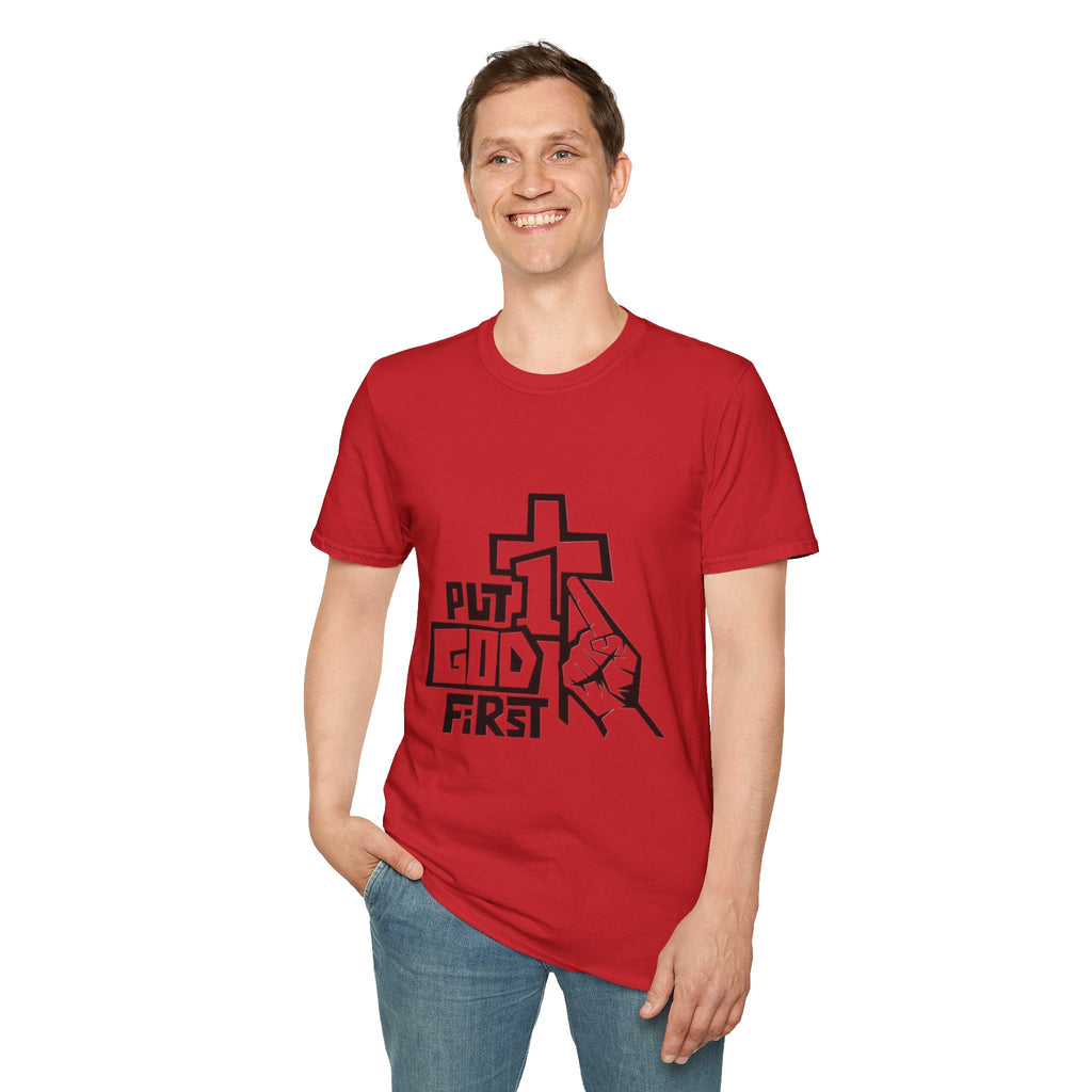 "Put God First" Unisex Softstyle T-Shirt