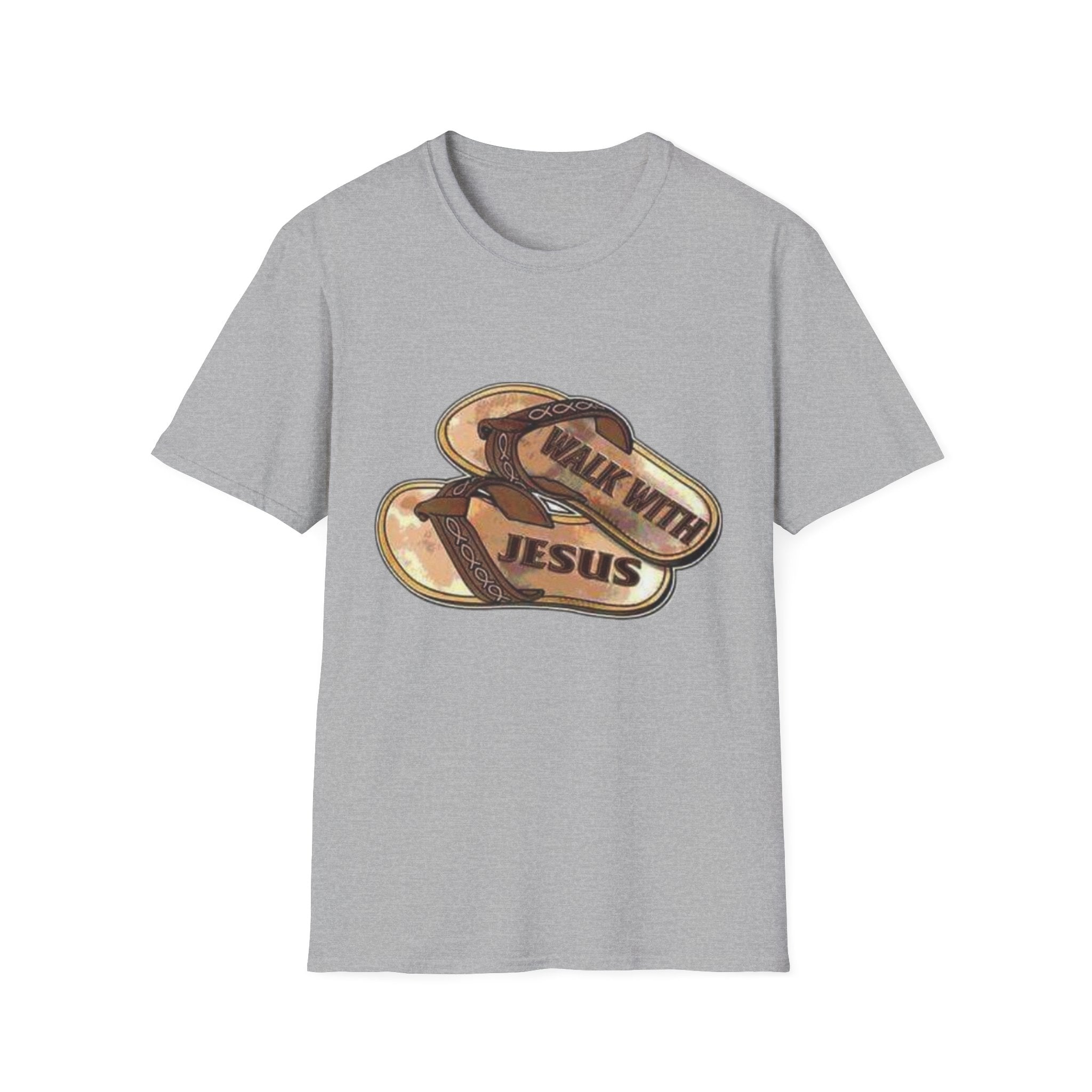 "Walk with Jesus" Unisex Softstyle T-Shirt