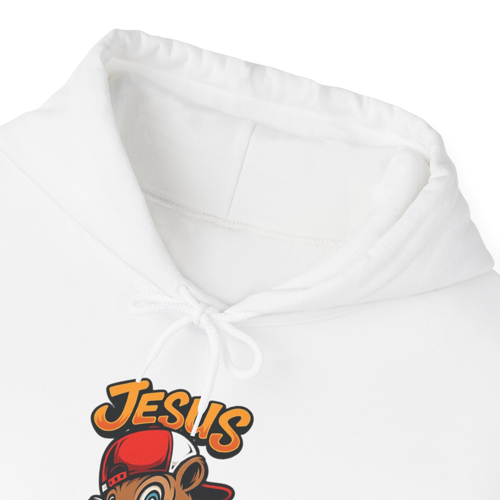 Jesus Saves Hoodie — Retro Cartoon Faith Pullover
