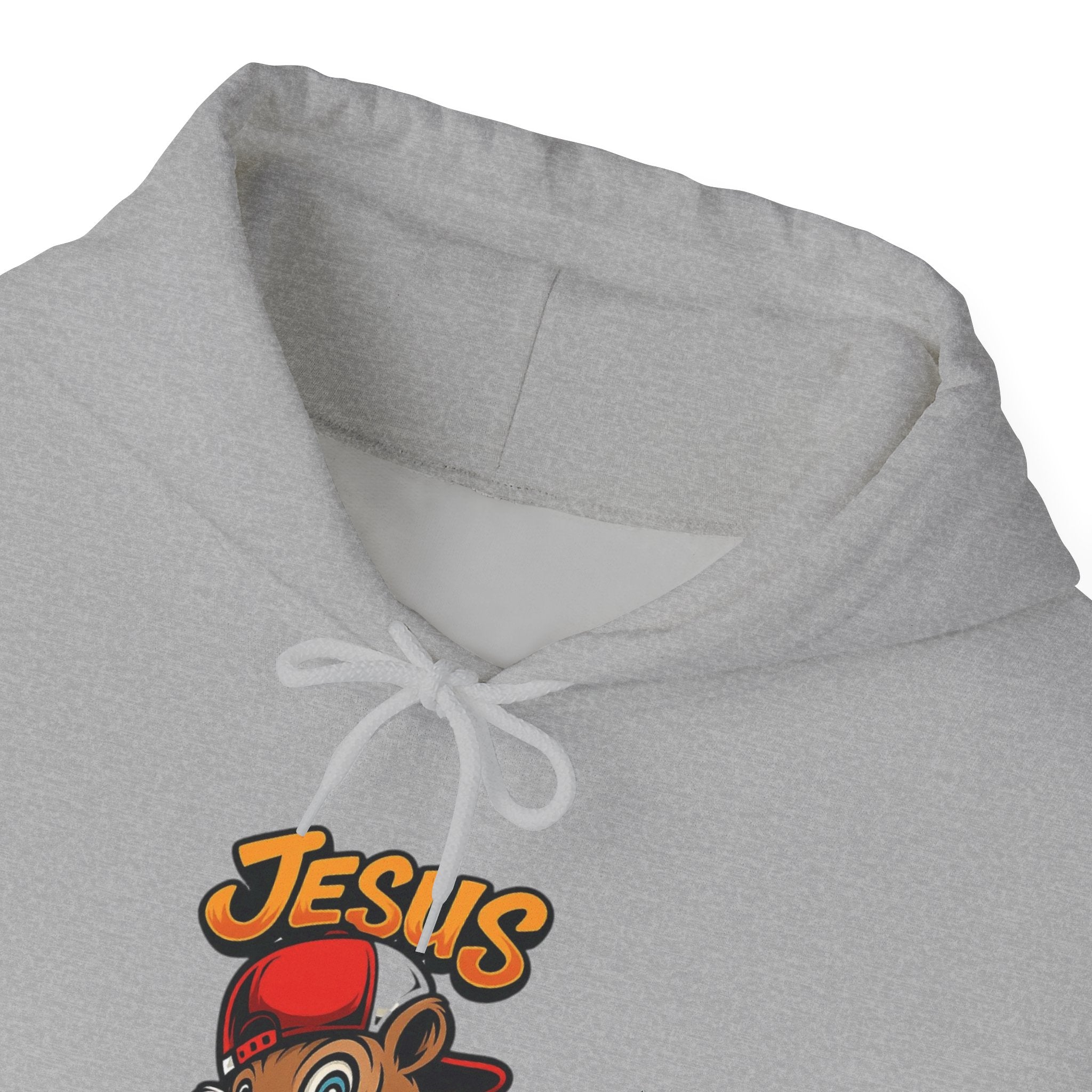 Jesus Saves Hoodie — Retro Cartoon Faith Pullover