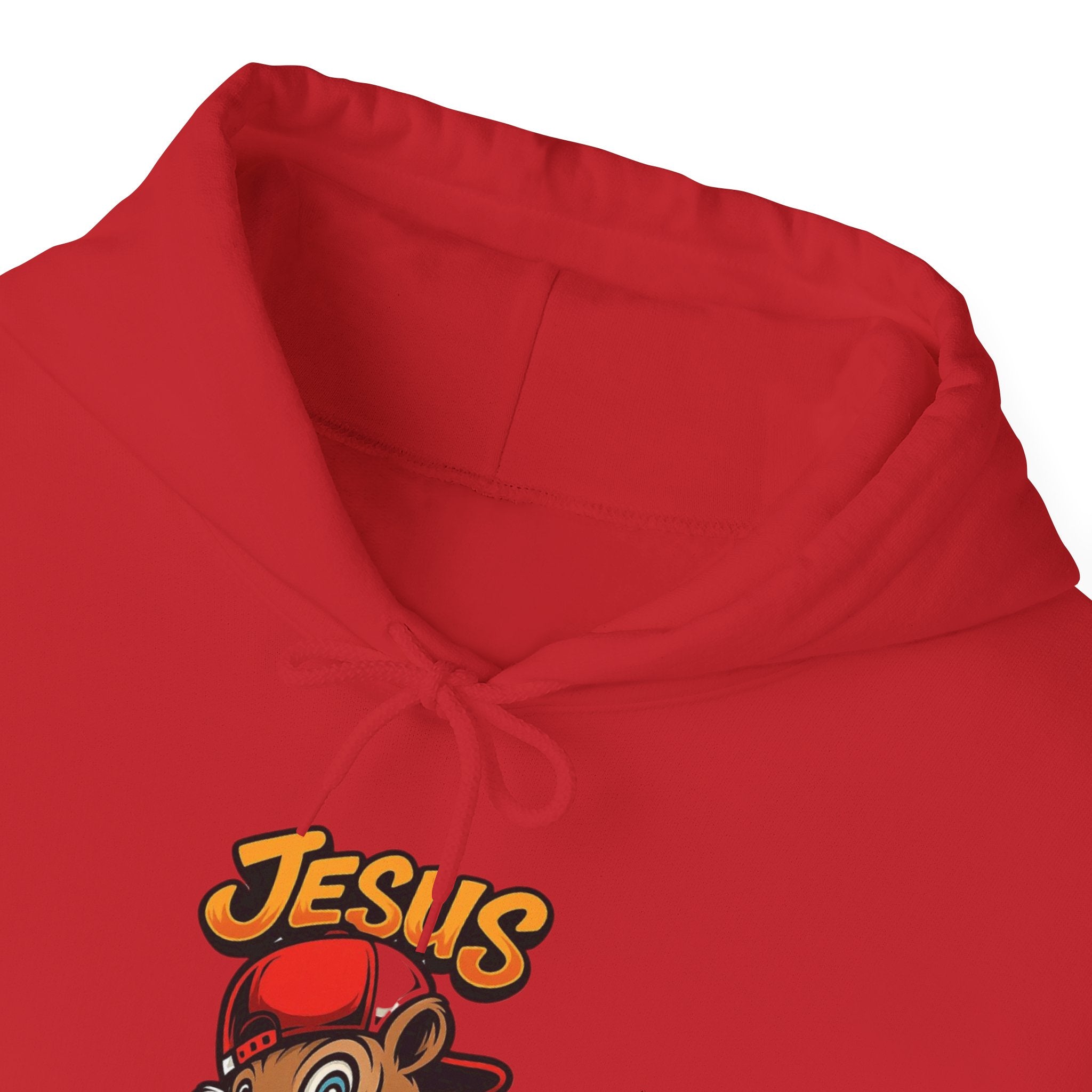 Jesus Saves Hoodie — Retro Cartoon Faith Pullover