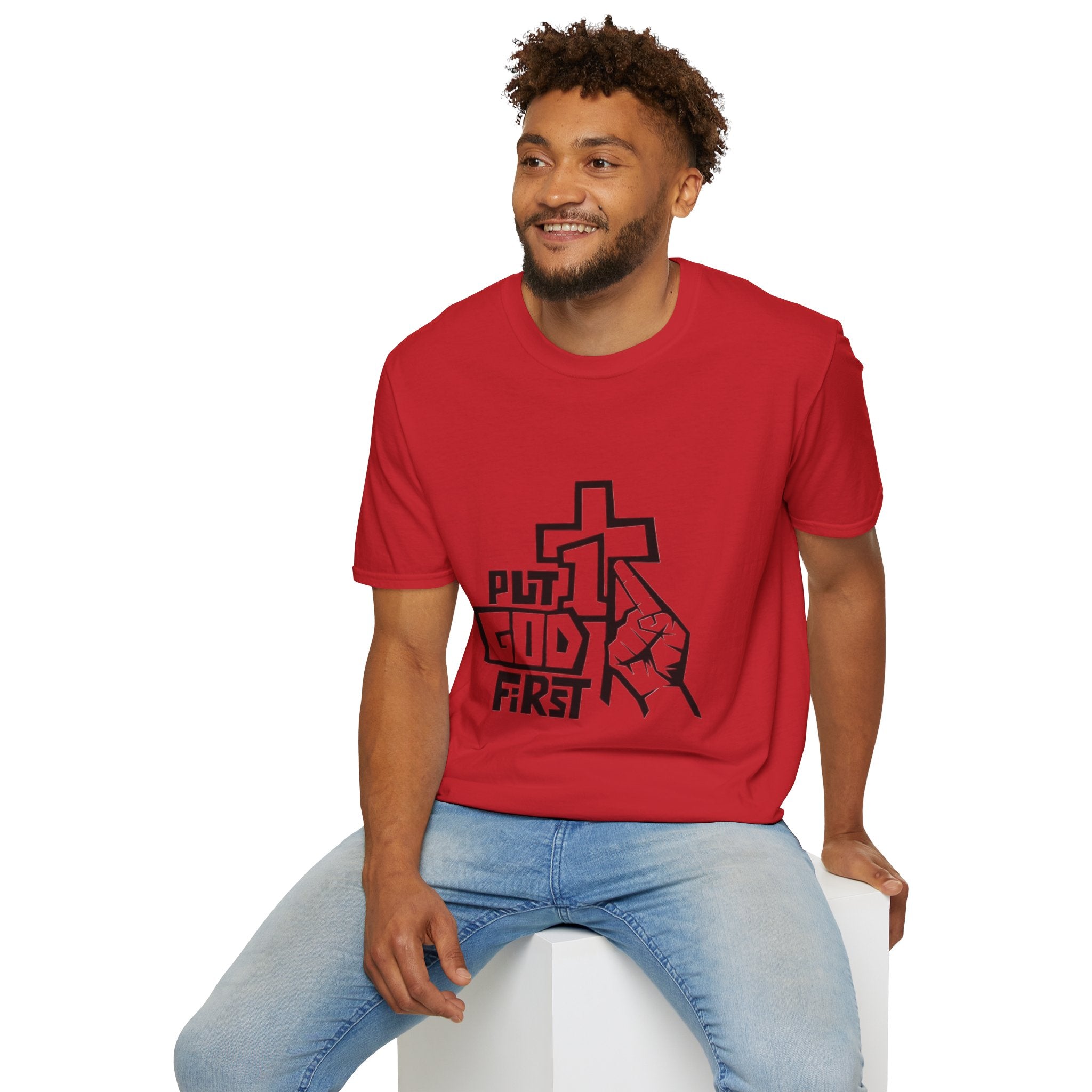 "Put God First" Unisex Softstyle T-Shirt