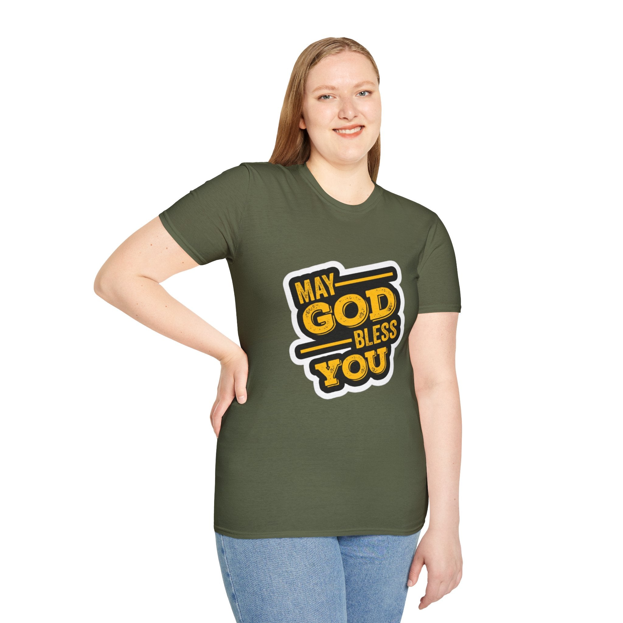 "May God Bless You" Unisex Softstyle T-Shirt
