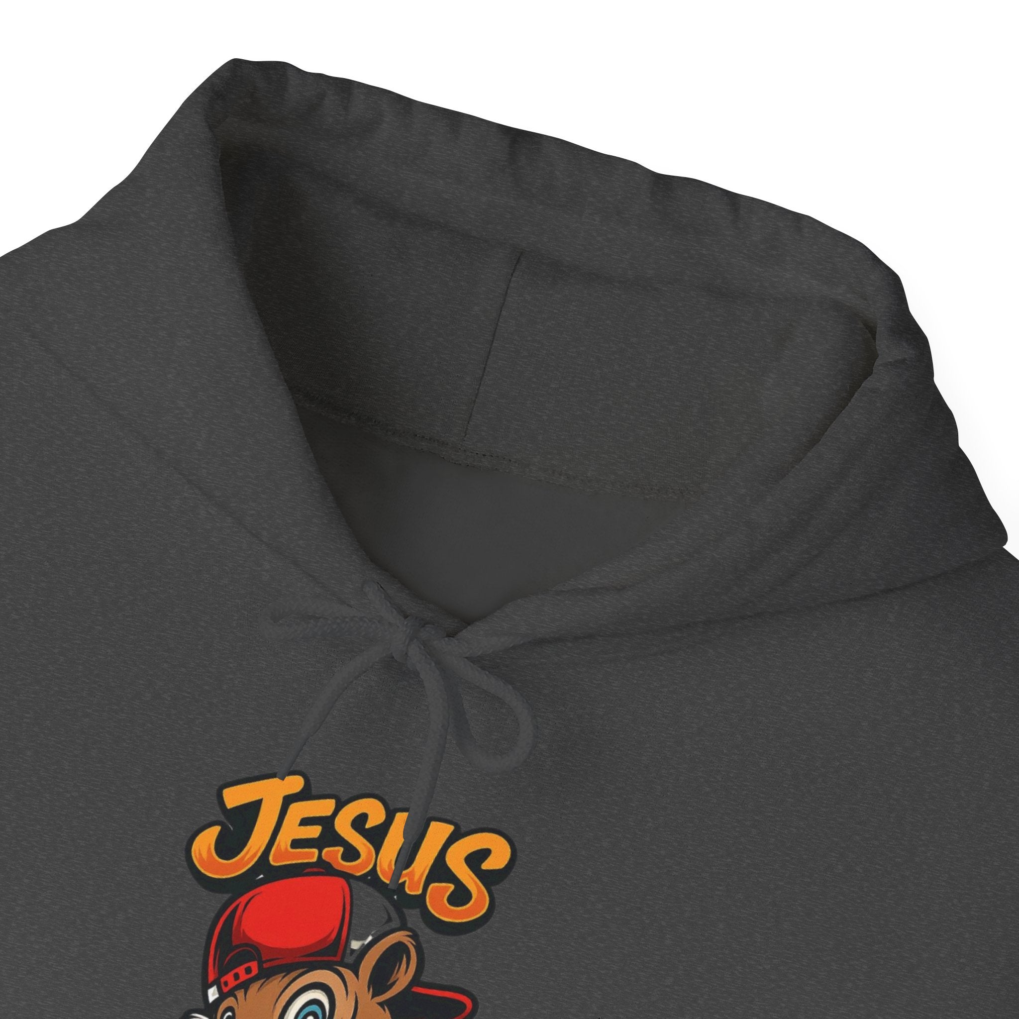 Jesus Saves Hoodie — Retro Cartoon Faith Pullover