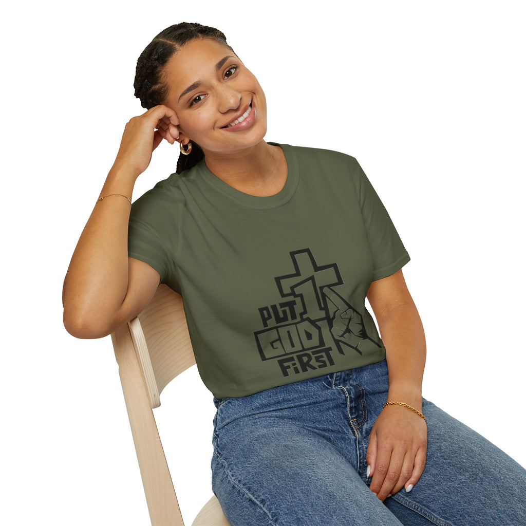 "Put God First" Unisex Softstyle T-Shirt