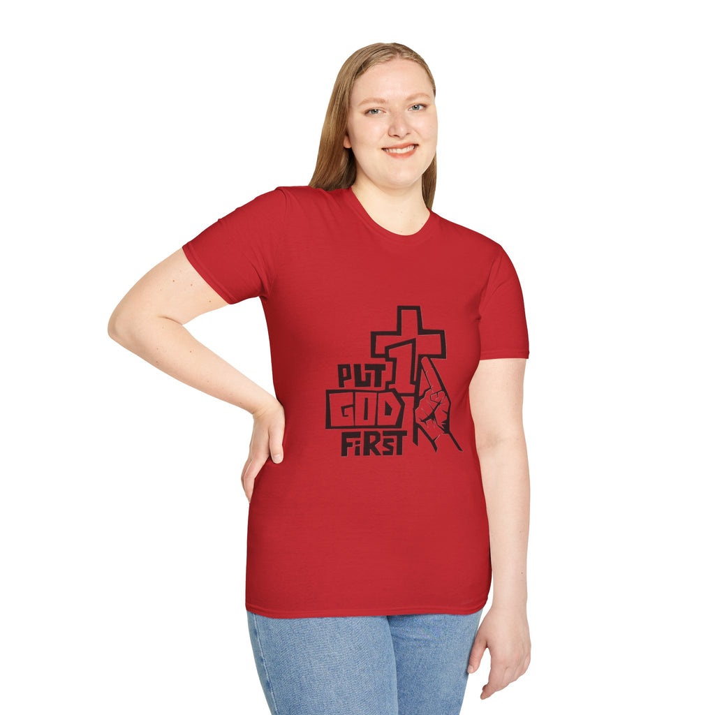 "Put God First" Unisex Softstyle T-Shirt