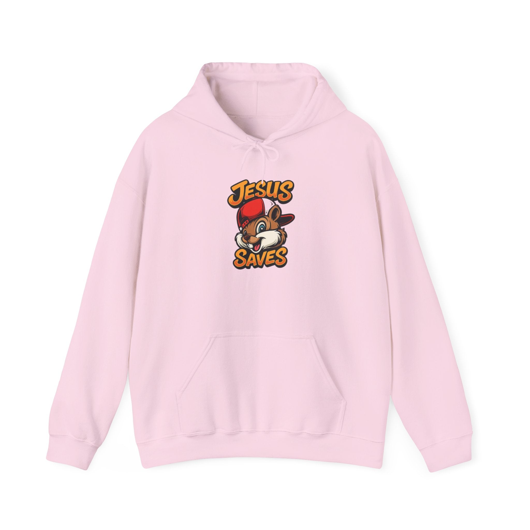 Jesus Saves Hoodie — Retro Cartoon Faith Pullover